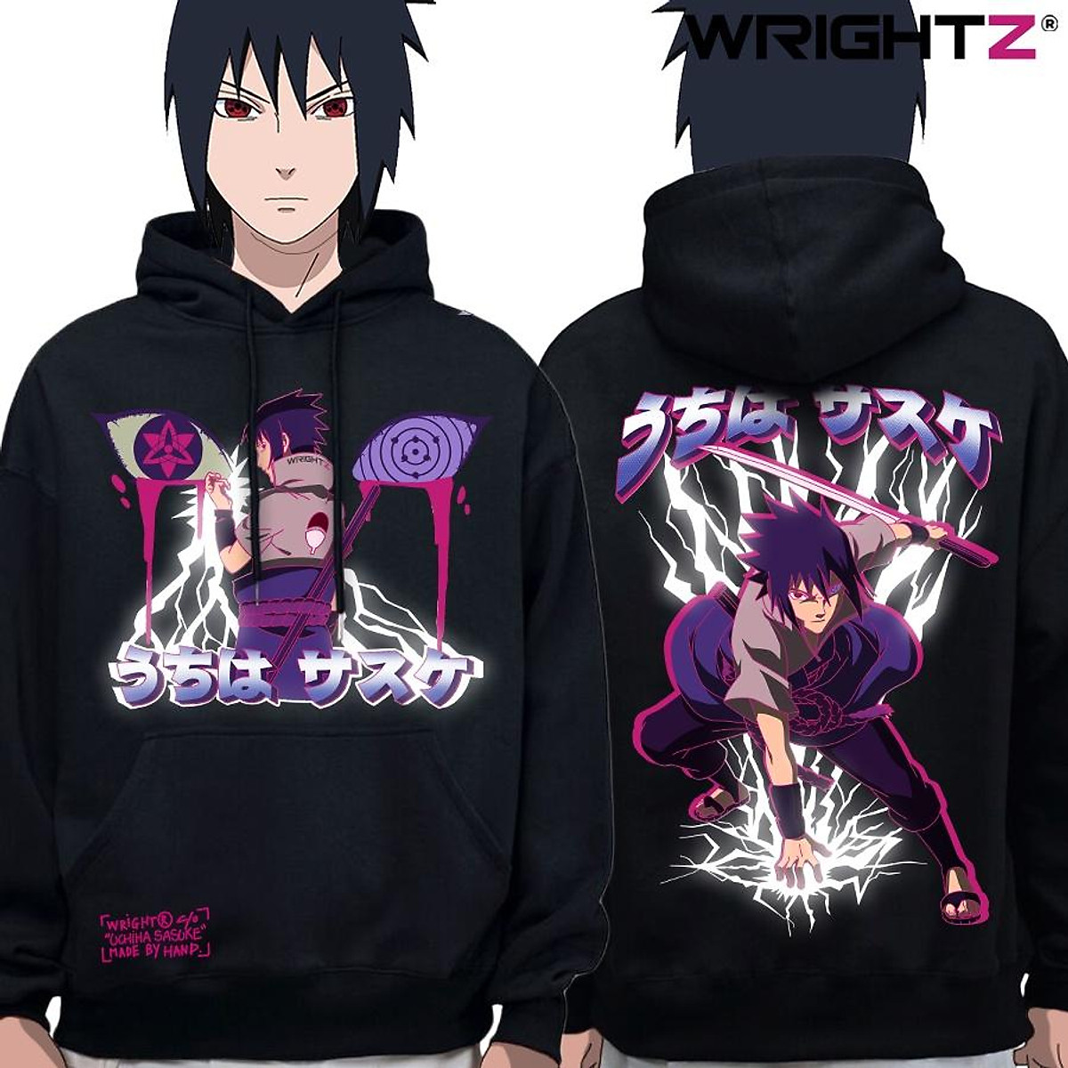 Áo hoodie Wrightz anime manga naruto uchiha sasuke saringan hình ...